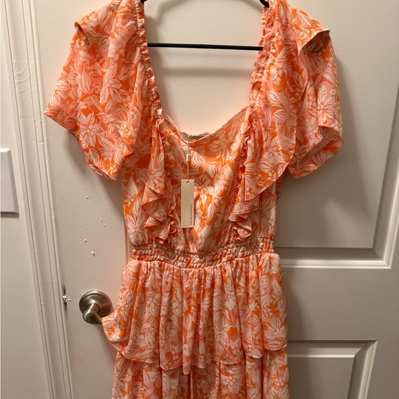 Lavender Brown Dresses & Skirts - NWT Lavender Brown Orange Floral Mini Dress